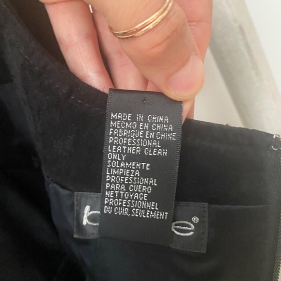 Bebe Black Suede Leather Lined Slip Sleeveless Rocker Mini Dress Zipper Size 2 - Picture 2 of 5